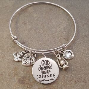 Inspirational Expandable Charm Bracelet  